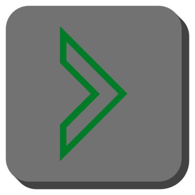 Ok ucu sağ yuvarlak kare vektör simgesi