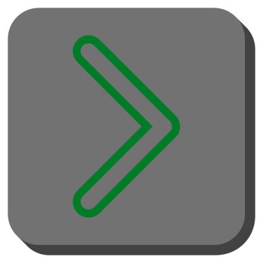 Ok ucu sağ yuvarlak kare vektör simgesi