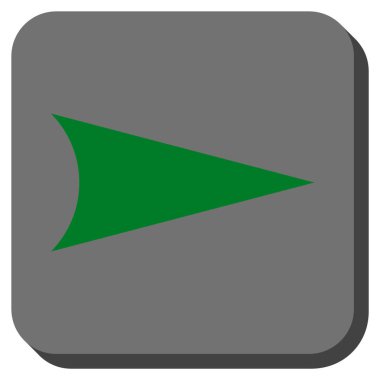 Ok ucu sağ yuvarlak kare vektör simgesi