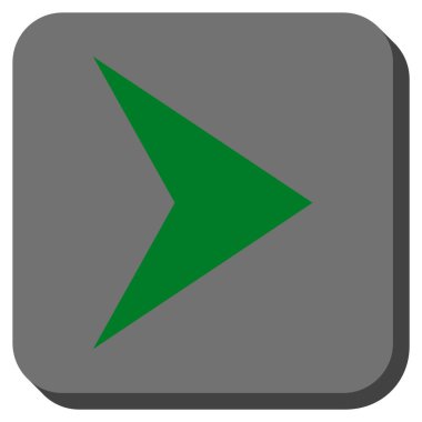 Ok ucu sağ yuvarlak kare vektör simgesi