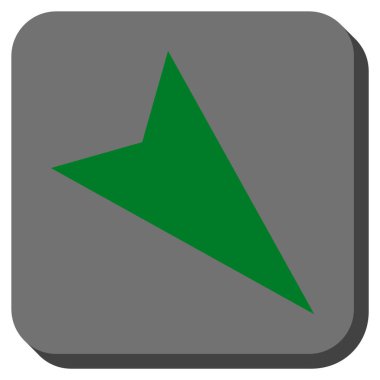 Ok ucu sağ aşağı yuvarlak kare vektör simgesi