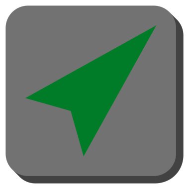 Ok ucu sağ-yukarı yuvarlak kare vektör simgesi