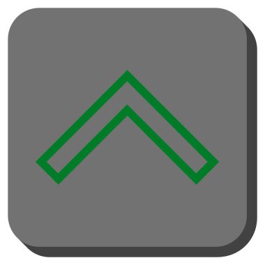 Yuvarlatılmış Kare vektör simge yukarı ok ucu