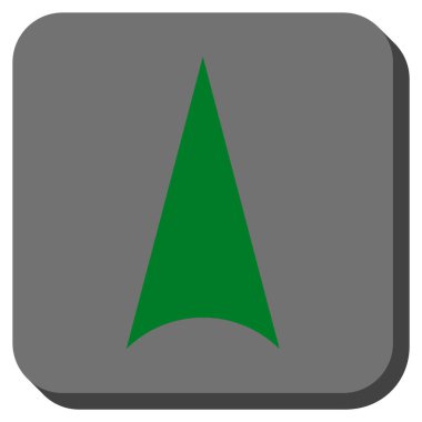 Yuvarlatılmış Kare vektör simge yukarı ok ucu