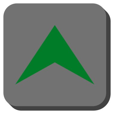 Yuvarlatılmış Kare vektör simge yukarı ok ucu