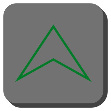 Yuvarlatılmış Kare vektör simge yukarı ok ucu