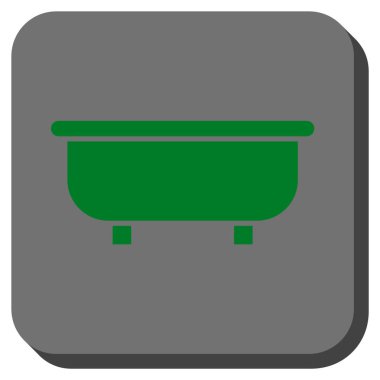 Küvet yuvarlatılmış kare vektör simgesi