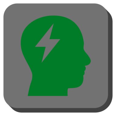 Beyin fırtınası yuvarlatılmış kare vektör simgesi