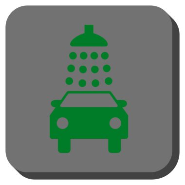 Oto yıkama yuvarlak kare vektör simgesi