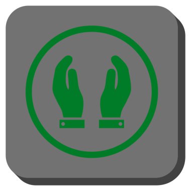 Eller yuvarlatılmış kare vektör simge bakım