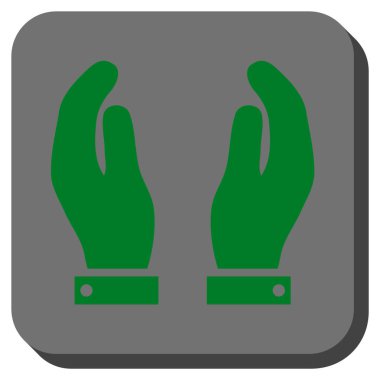 Eller yuvarlatılmış kare vektör simge bakım