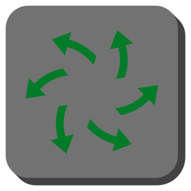 Santrifüj okları yuvarlak kare vektör simgesi