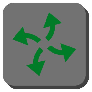 Santrifüj okları yuvarlak kare vektör simgesi