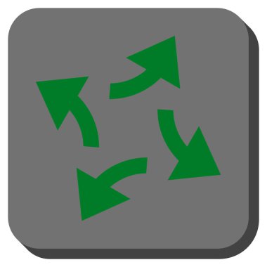 Santrifüj okları yuvarlak kare vektör simgesi