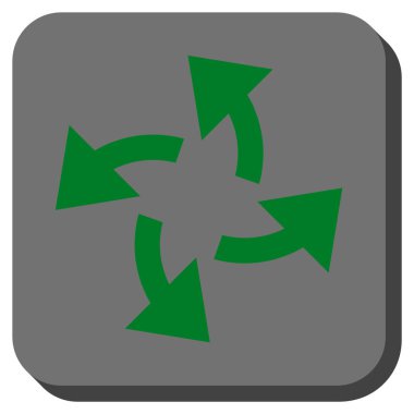 Santrifüj okları yuvarlak kare vektör simgesi