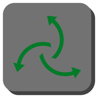 Santrifüj okları yuvarlak kare vektör simgesi