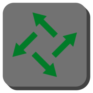 Santrifüj okları yuvarlak kare vektör simgesi