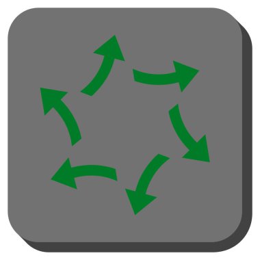 Santrifüj okları yuvarlak kare vektör simgesi