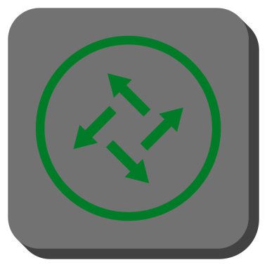 Santrifüj okları yuvarlak kare vektör simgesi