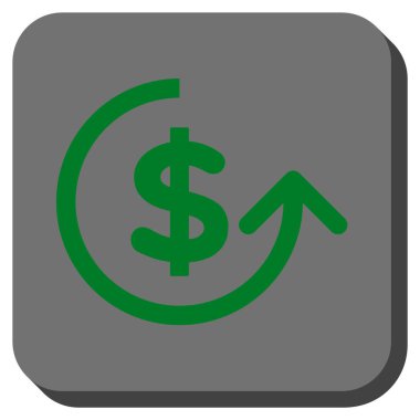 Ters ibraz yuvarlatılmış kare vektör simgesi