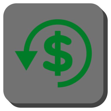 Ters ibraz yuvarlatılmış kare vektör simgesi