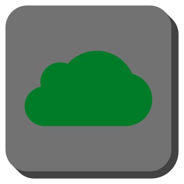 Bulut yuvarlatılmış kare vektör simgesi