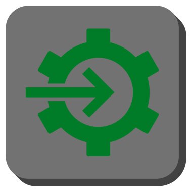 COG Tümleştirme yuvarlak kare vektör simgesi