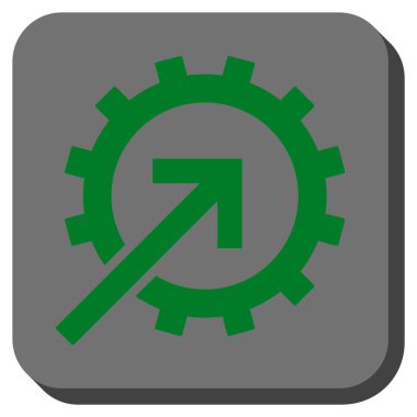 COG Tümleştirme yuvarlak kare vektör simgesi