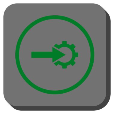 COG Tümleştirme yuvarlak kare vektör simgesi