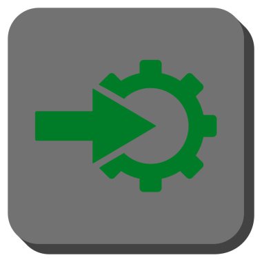 COG Tümleştirme yuvarlak kare vektör simgesi