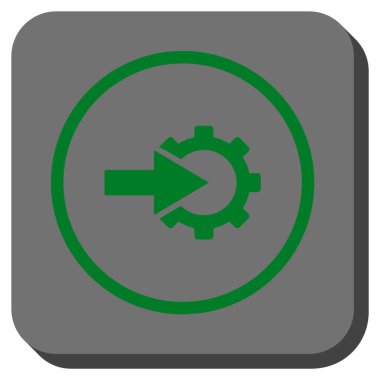 COG Tümleştirme yuvarlak kare vektör simgesi