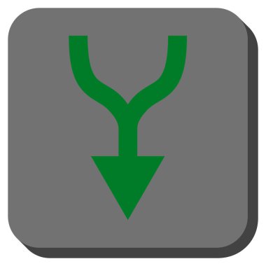 Yuvarlatılmış Kare vektör simgesi aşağı ok birleştirmek