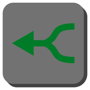 Ok sol yuvarlak kare vektör simgesi birleştirmek