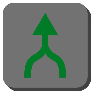 Yuvarlatılmış Kare vektör simge yukarı ok birleştirmek