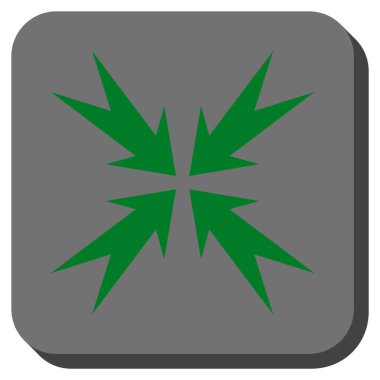 Sıkıştırma OK yuvarlak kare vektör simgesi