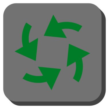 Siklon okları yuvarlak kare vektör simgesi