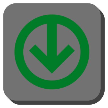 Yuvarlatılmış Kare vektör simgesi aşağı yön