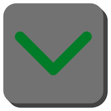 Yuvarlatılmış Kare vektör simgesi aşağı yön