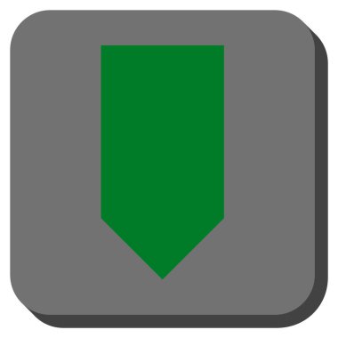 Yuvarlatılmış Kare vektör simgesi aşağı yön