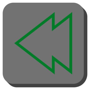 Yön sol yuvarlak kare vektör simgesi