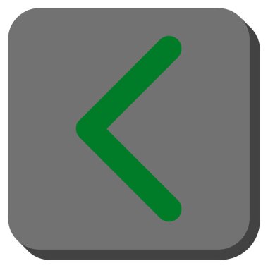 Yön sol yuvarlak kare vektör simgesi