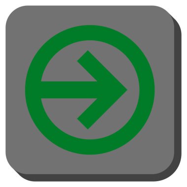 Yön sağ yuvarlak kare vektör simgesi