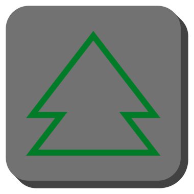 Yön yukarı yuvarlak kare vektör simgesi