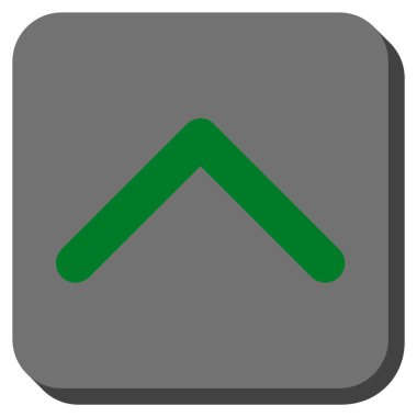 Yön yukarı yuvarlak kare vektör simgesi