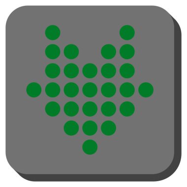 Yuvarlatılmış Kare vektör simgesi aşağı noktalı ok