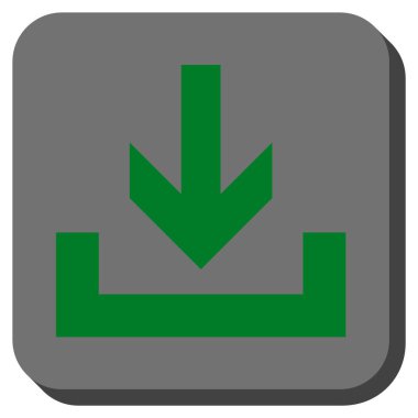 Yüklemeler yuvarlak kare vektör simgesi