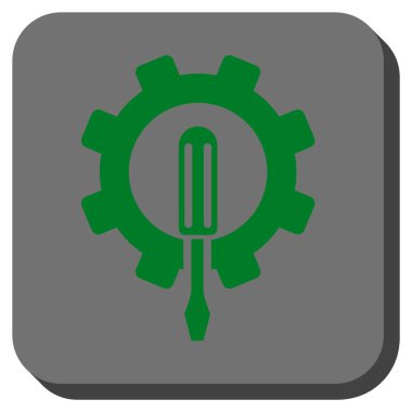 Mühendislik yuvarlatılmış kare vektör simgesi