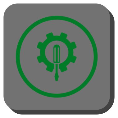 Mühendislik yuvarlatılmış kare vektör simgesi