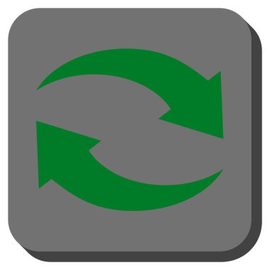 Exchange okları yuvarlak kare vektör simgesi