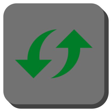 Exchange okları yuvarlak kare vektör simgesi